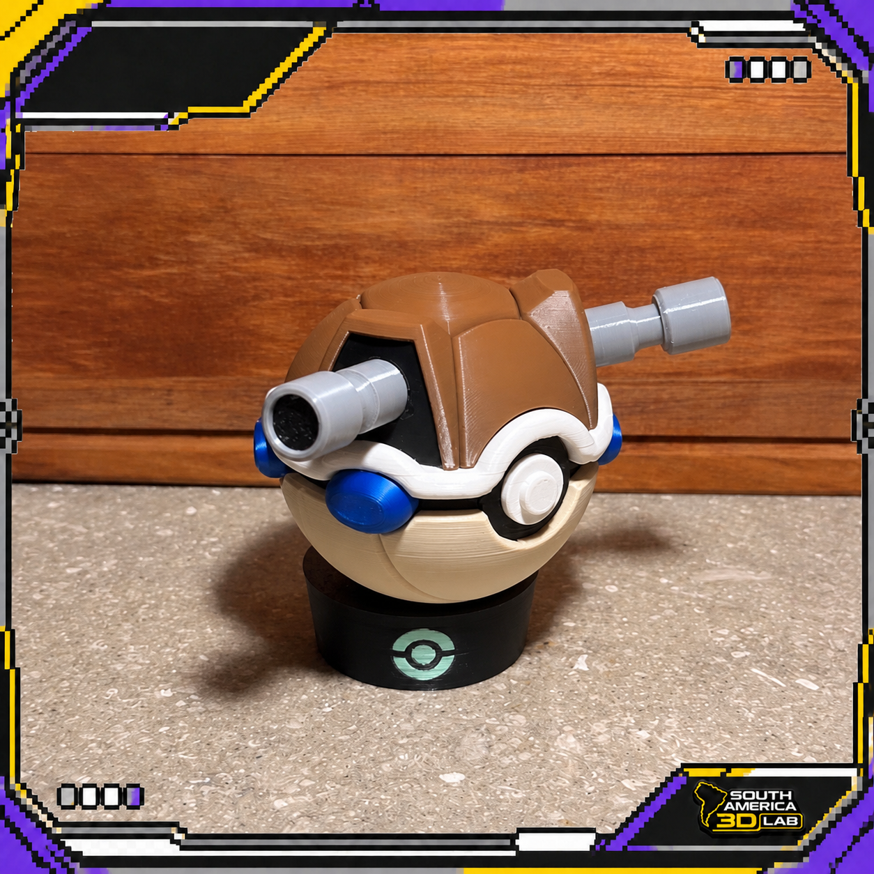 Blastoise-inspired Poké Ball, right three-quarter view
