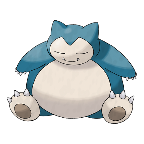 Snorlax resting in a stylized night arena